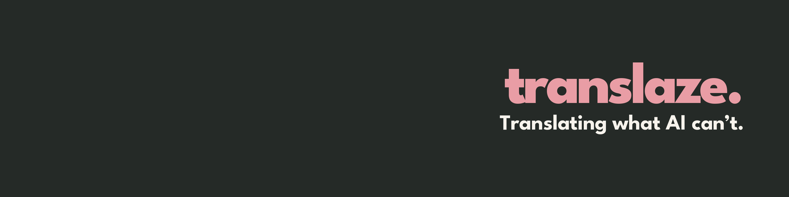 translaze. LinkedIn banner 2 — Minimal