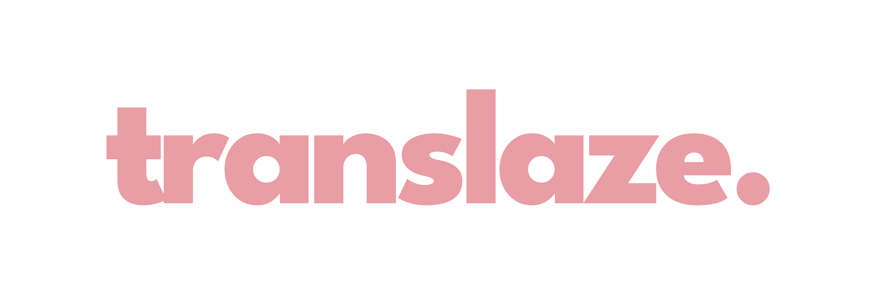 translaze. logo — pink on transparent background