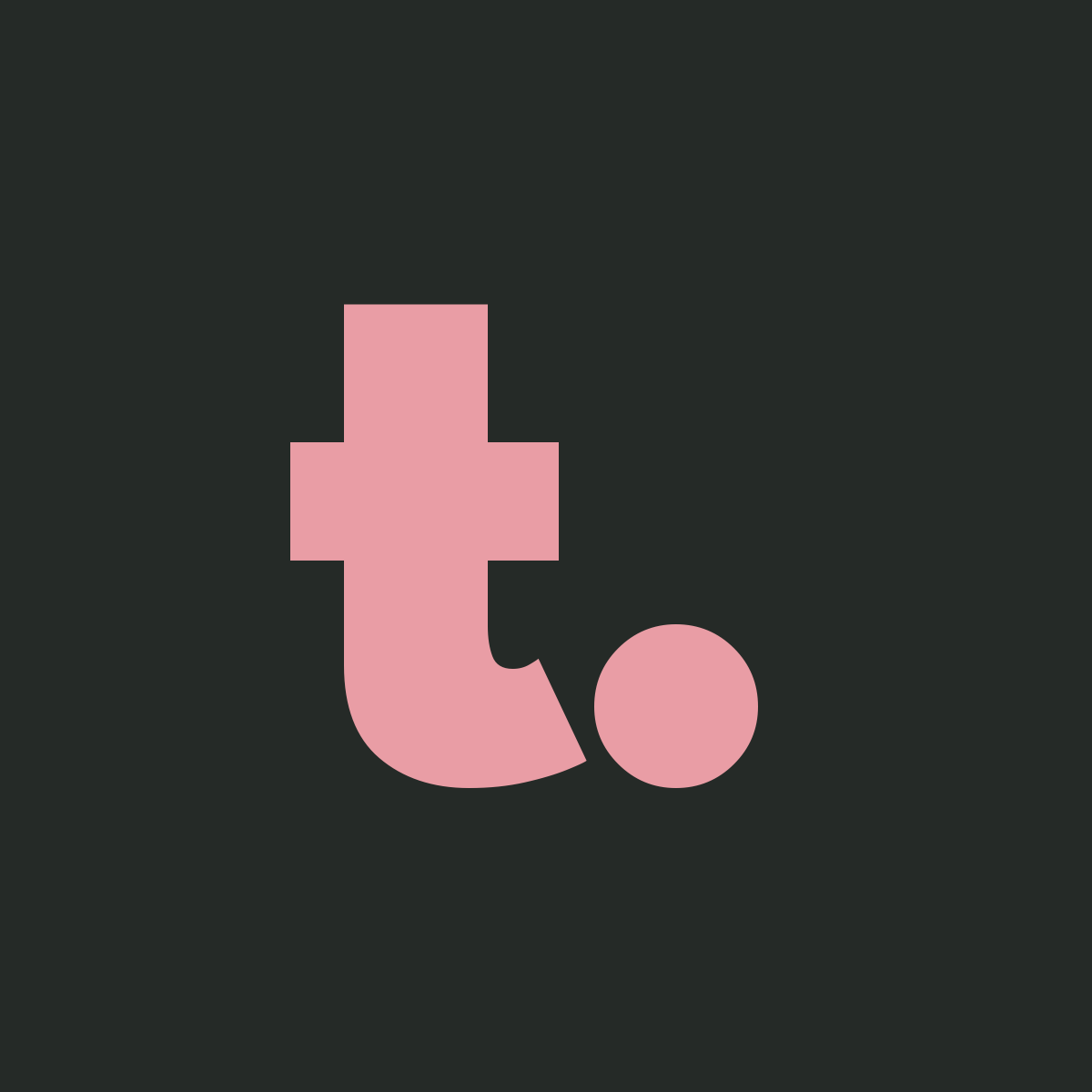 translaze. monogram — pink on charcoal background