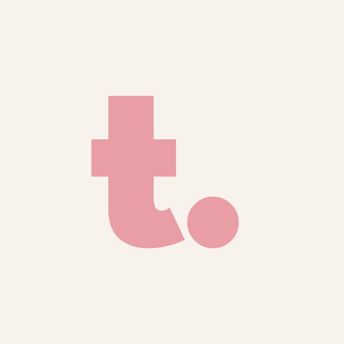 translaze. monogram — pink on ivory background